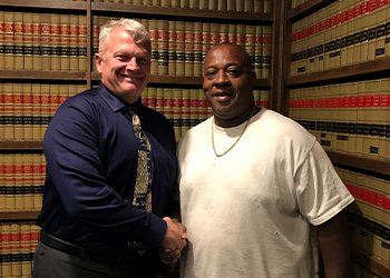 Attorney Richard Davis with Client